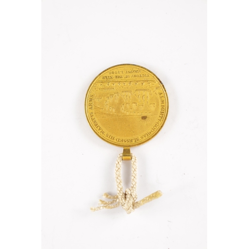 856 - A GILT BRONZE ALEXANDER DAVISON’S MEDAL OF THE NILE 1798 inscription ‘A TRIBUTE OF REGARD FROM ALEXR... 