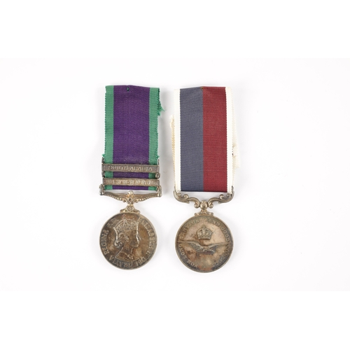 859 - A PAIR OF ROYAL AIR FORCE SERVICE MEDALS both presented to F. THORNE. R.A.F. 4032734. One as a Corpo... 