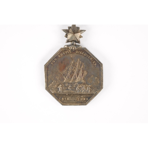 861 - ARCTIC DISCOVERIES MEDAL, 1818-55 with suspension loop ans white ribbon (34mm wide)