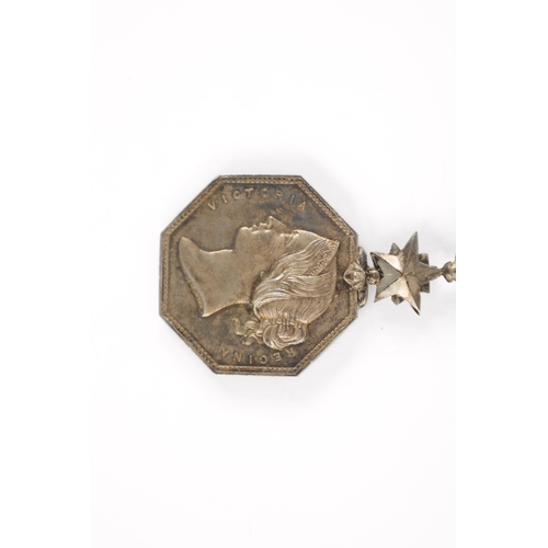 861 - ARCTIC DISCOVERIES MEDAL, 1818-55 with suspension loop ans white ribbon (34mm wide)