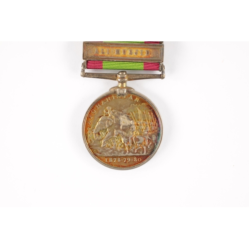 863 - THE AFGHANISTAN MEDAL WITH TWO CLASPS presented to 1614. SERGEANT JOHN CARTER. 11. 9TH. BDER. A., tw... 