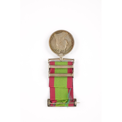 863 - THE AFGHANISTAN MEDAL WITH TWO CLASPS presented to 1614. SERGEANT JOHN CARTER. 11. 9TH. BDER. A., tw... 