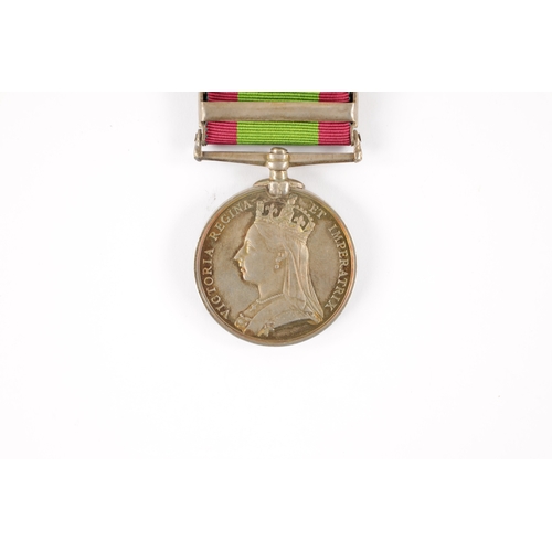 863 - THE AFGHANISTAN MEDAL WITH TWO CLASPS presented to 1614. SERGEANT JOHN CARTER. 11. 9TH. BDER. A., tw... 