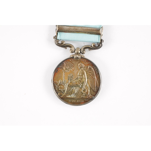 867 - AN ARMY OF INDIA MEDAL 1799-1826, WITH ‘AVA’ CLASP presented to LIEUT. J. T. PAULSON. For service in... 