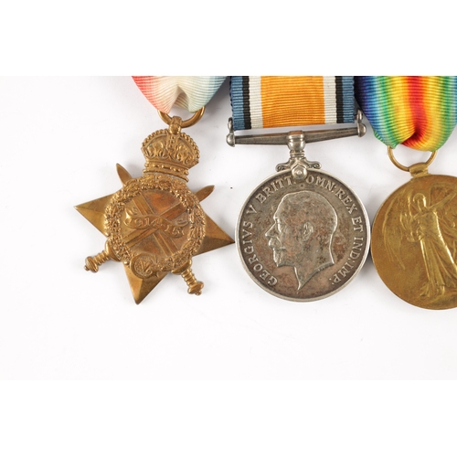 869 - A GROUP OF FOUR WW1 MEDALS awarded to S.S. 4487 E.J. BRUCKSHAW. A.B.R.N. Comprising of The 1914-15 S... 