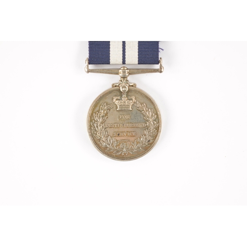 874 - A WW2 DISTINGUISHED SERVICE MEDAL presented to 276758 J. ROBERTSON, CH.STO. H.M.S. LEDA. MINESWEEPER... 