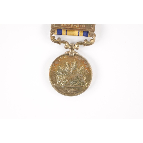 877 - SOUTH AFRICA 1877-79 MEDAL presented to SERGT. H.MC LEOD. C.M. RIFLES, clasp for '1877-8-9'. (36mm d... 