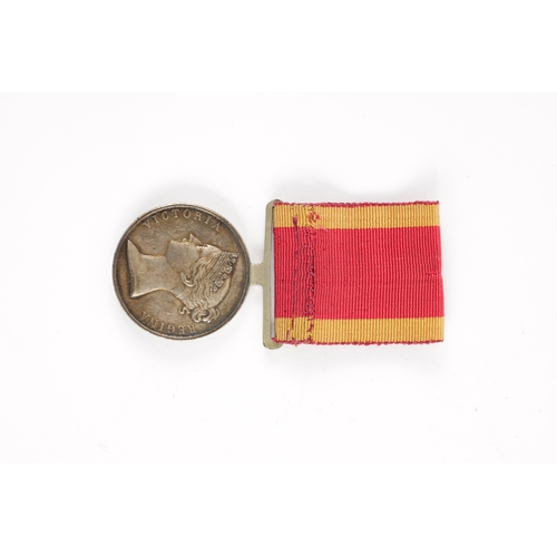 880 - A SECOND CHINA WAR MEDAL presented to JAMES ELELLOCK. H.M.S. CRUIZER. With bar suspension (36mm diam... 