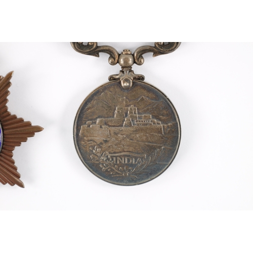 881 - AN INDIAN GENERAL SERVICE MEDAL AND AN IMPERIAL SERVICE MEDAL The Indian medal with NORTH WEST FRONT... 