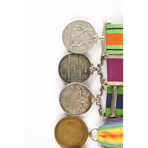 884 - A GROUP OF SIX WW1 MEDALS presented to 10935 PTE. W.H. TINDLE. DURH. L.I. (6)