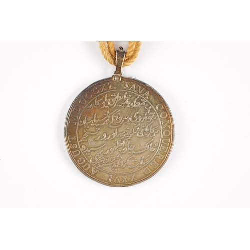 887 - AN HONOURABLE EAST INDIA COMPANY SILVER MEDAL 1811. With suspension loop and yellow cord (49mm diame... 