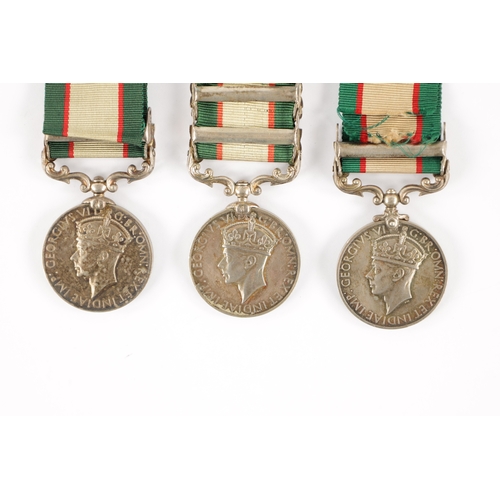 894 - THREE INDIAN GENERAL SERVICE MEDALS 1936-39 all three with NORTH WEST FRONTIER clasps presented to '... 