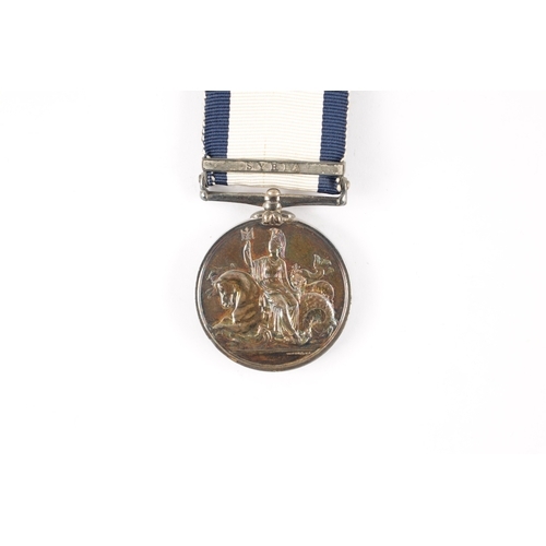 898 - A NAVAL GENERAL SERVICE 1793-1840 WITH ‘SYRIA’ CLASP presented to WILLIAM PIPER, with blue and white... 