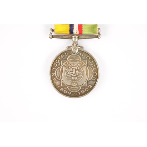 899 - ANGLO-BOER WAR MEDAL 1899-1902 presented to BURG. P.E. FRUGER. On bar suspension (36mm diameter )