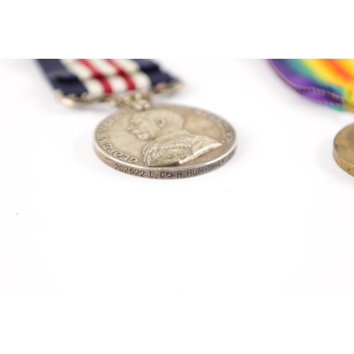 901 - A GROUP OF THREE WAR MEDALS all named and presented to 202522 L. CPL. H. HUMPHREY. 7/E. YORK.R. Comp... 