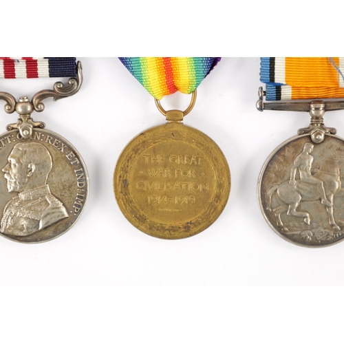 901 - A GROUP OF THREE WAR MEDALS all named and presented to 202522 L. CPL. H. HUMPHREY. 7/E. YORK.R. Comp... 