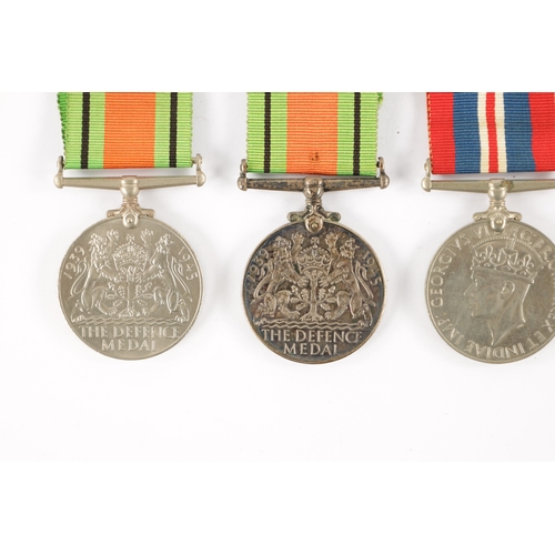 903 - TWO BRITISH WAR MEDALS 1939-45 AND TWO DEFENCE MEDALS, one war medal presented to 257458 JJ MCNANAMA... 