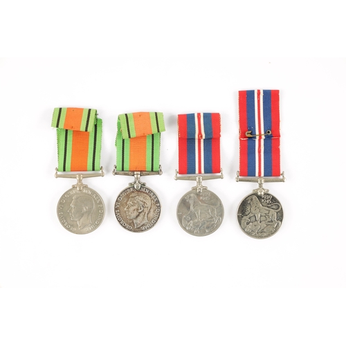 903 - TWO BRITISH WAR MEDALS 1939-45 AND TWO DEFENCE MEDALS, one war medal presented to 257458 JJ MCNANAMA... 