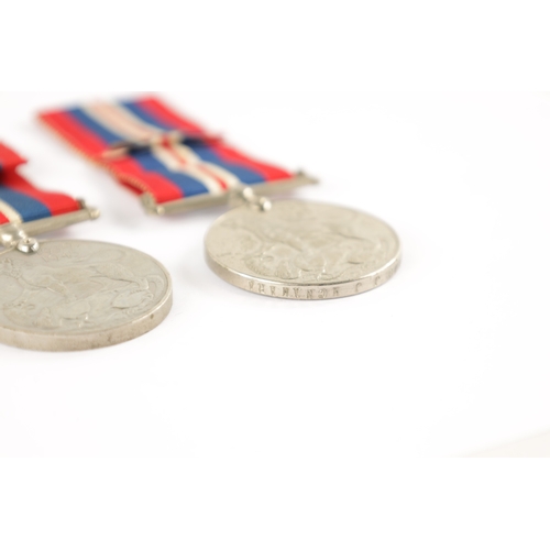 903 - TWO BRITISH WAR MEDALS 1939-45 AND TWO DEFENCE MEDALS, one war medal presented to 257458 JJ MCNANAMA... 