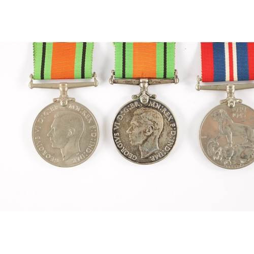 903 - TWO BRITISH WAR MEDALS 1939-45 AND TWO DEFENCE MEDALS, one war medal presented to 257458 JJ MCNANAMA... 