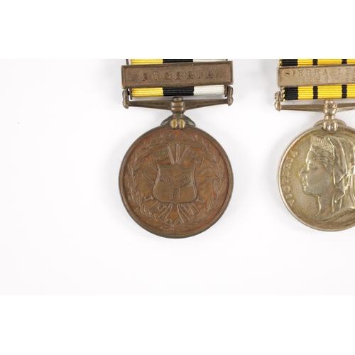 904 - ASHANTEE MEDAL AND A NIGERIA MEDAL the Ashantee medal presented to 642 PTE. JAMES MOMO. W.A.R. With ... 