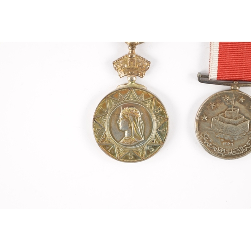 911 - ABYSSINIA WAR MEDAL 1867-68. AND A SILVER JEAN D’ACRE unnamed (2)