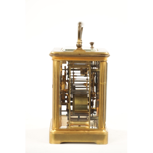 1208 - PAUL GARNIER, PARIS. A 19TH CENTURY FRENCH REPEATING CARRIAGE CLOCK the brass case with shuttered ba... 