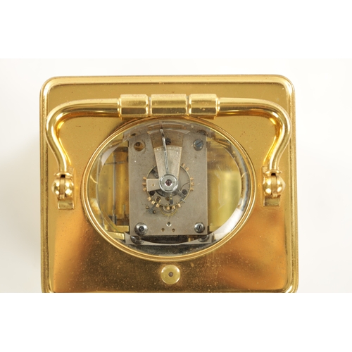 1214 - A LATE 19TH CENTURY FRENCH GRAND SONNERIE REPEATING CARRIAGE CLOCK with brass corniche case enclosin... 