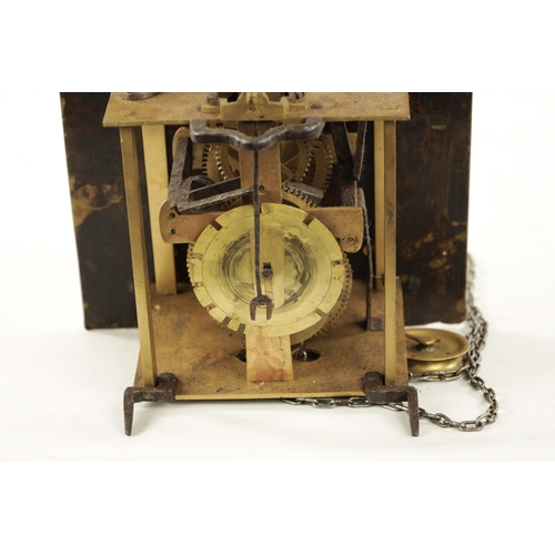 1216 - WALTER ARCHER. AN EARLY 18TH CENTURY 30HR HOOK AND SPIKE WALL CLOCK the 9