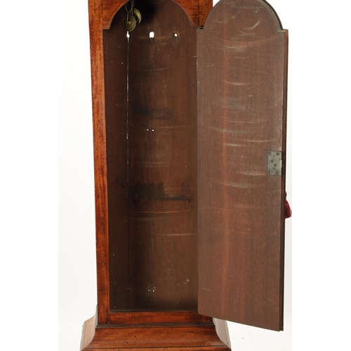 1225 - GRIMALDE, LONDON. A REGENCY FIGURED MAHOGANY LONGCASE CLOCK with 12