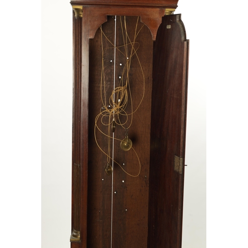 1239 - THOMAS HUNTER JUNIOR, LONDON. A FINE GEORGE III FIGURED MAHOGANY MUSICAL EIGHT-DAY LONGCASE CLOCK th... 