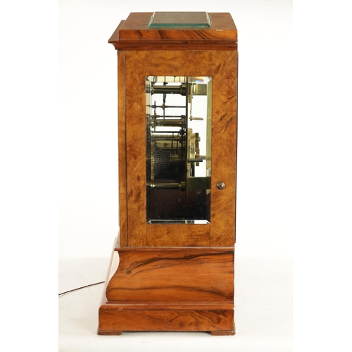 1244 - NORMAN, PIMLICO. A LARGE MID 19TH CENTURY BURR WALNUT CASED MONTH DURATION TABLE REGULATOR CLOCK the... 