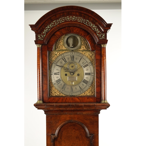 1245 - THOMAS CHILTON, LONDON. A MID-18TH CENTURY BURR WALNUT EIGHT-DAY LONGCASE CLOCK the 12