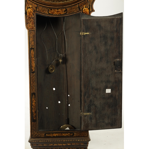 1249 - WILSON, PETERBOROUGH. A GEORGE III LACQUERED CHINOISERIE STRIKING TAVERN CLOCK the case decorated wi... 