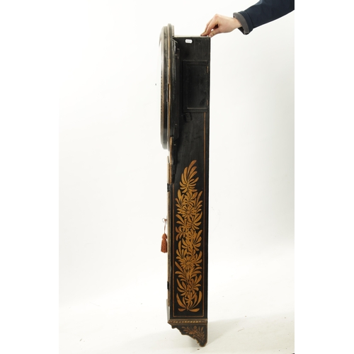 1249 - WILSON, PETERBOROUGH. A GEORGE III LACQUERED CHINOISERIE STRIKING TAVERN CLOCK the case decorated wi... 