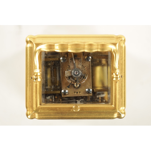 1252 - A LATE 19TH CENTURY FRENCH GORGE-CASED QUARTER CHIMING/REPEATING CARRIAGE CLOCK, the gilt brass case... 