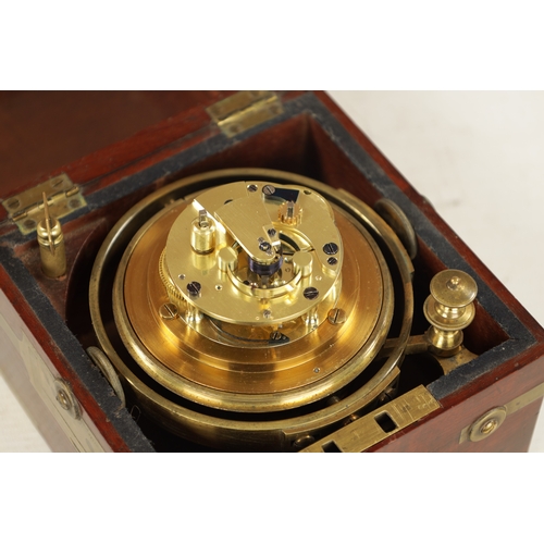 1254 - LITHERLAND, DAVIES & CO., LIVERPOOL. A SMALL MID 19TH CENTURY TWO-DAY MARINE CHRONOMETER the mahogan... 