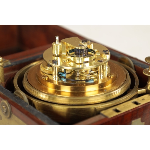 1254 - LITHERLAND, DAVIES & CO., LIVERPOOL. A SMALL MID 19TH CENTURY TWO-DAY MARINE CHRONOMETER the mahogan... 