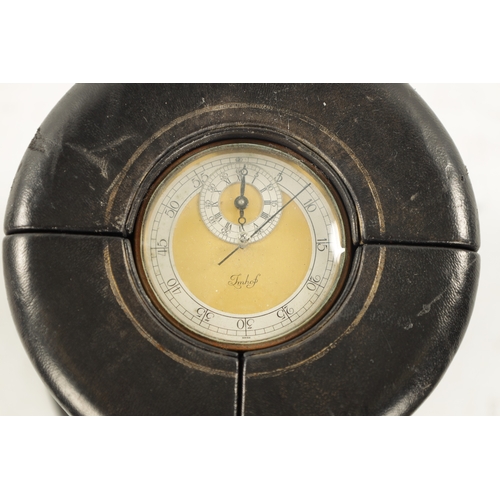 1257 - AN IMHOF CONTEMPORARY FRENCH MARINE CHRONOMETER the gimbaled brass and silvered case numbered '8490'... 