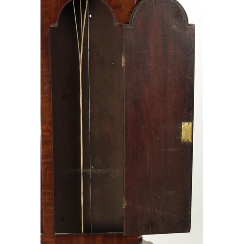 1258 - JOHN CUFF, SHEPTON MALLET. A GEORGE III EIGHT-DAY LONGCASE CLOCK. The figured mahogany case of nice ... 