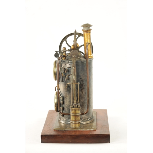 1261 - A RARE LATE 19TH CENTURY FRENCH INDUSTRIAL AUTOMATON MANTEL CLOCK modelled as a vertical steam boile... 