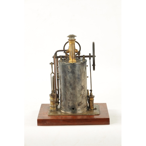 1261 - A RARE LATE 19TH CENTURY FRENCH INDUSTRIAL AUTOMATON MANTEL CLOCK modelled as a vertical steam boile... 