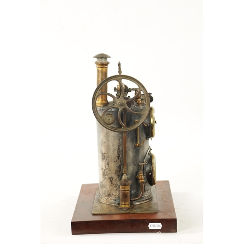 1261 - A RARE LATE 19TH CENTURY FRENCH INDUSTRIAL AUTOMATON MANTEL CLOCK modelled as a vertical steam boile... 