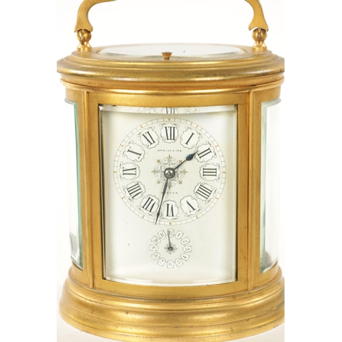 1264 - RICHARD ET CIE, PARIS. A LARGE LATE 19TH CENTURY FRENCH OVAL REPEATING CARRIAGE CLOCK The gilt brass... 