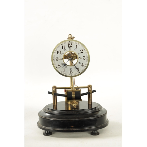 1269 - AN EARLY 20TH CENTURY FRENCH ELECTRIC BULLE MANTEL CLOCK having a silvered dial, the battery run mov... 