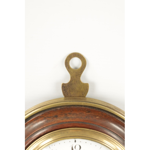 1271 - THOMAS CLEMMET, GREAT ASBY. A REGENCY FUSEE SEDAN CLOCK with brass framed moulded mahogany surround ... 