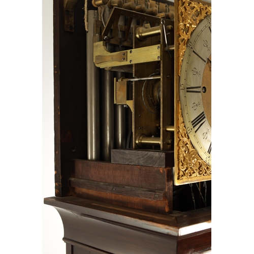 1295 - MAPLE AND CO, LONDON. A LATE NINETEENTH CENTURY THREE TRAIN MUSICAL LONGCASE CLOCK, IN THE SHERATON ... 