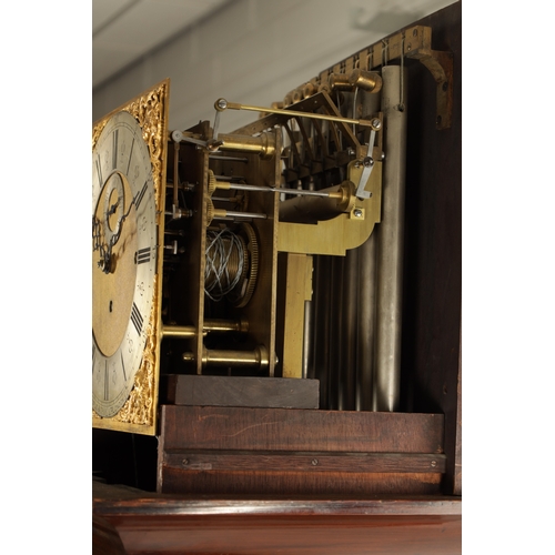 1295 - MAPLE AND CO, LONDON. A LATE NINETEENTH CENTURY THREE TRAIN MUSICAL LONGCASE CLOCK, IN THE SHERATON ... 