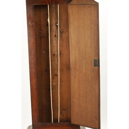 1302 - THOMAS KETFORD, ROYSTON. A MID 18TH CENTURY OAK 30HR LONGCASE CLOCK with 12