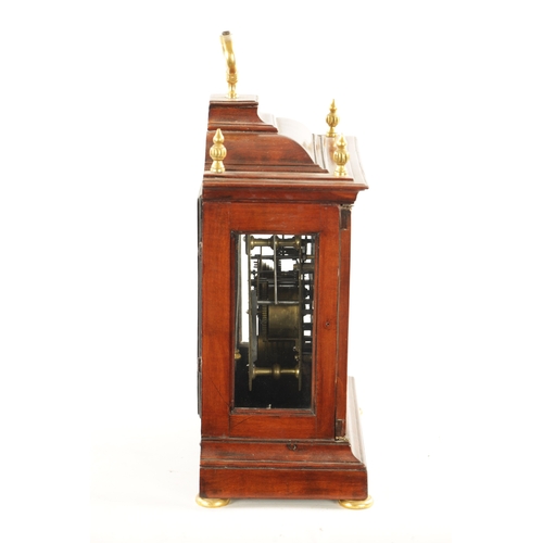 1311 - AN EARLY 18TH CENTURY CONTINENTAL MAHOGANY BRACKET CLOCK the 5 3/4